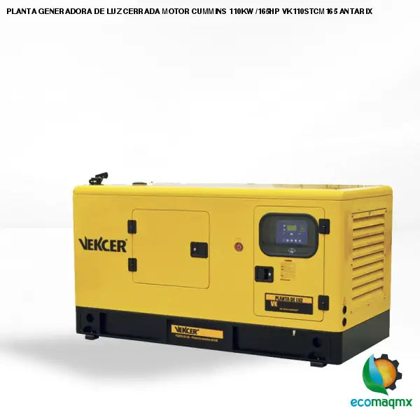 PLANTA GENERADORA DE LUZ CERRADA MOTOR CUMMINS 110KW /165HP