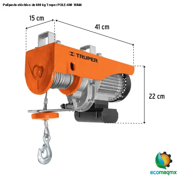 Polipasto eléctrico de 600 kg Truper POLE-600 16846