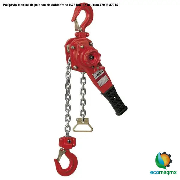 Polipasto manual de palanca de doble freno 0.75 ton 1.7 m