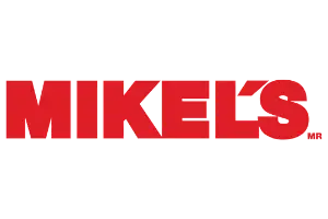 Red ’mike’s’ logo on white background