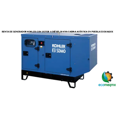 GENERADOR KOHLER CON MOTOR A DIÉSEL 20 KVA 