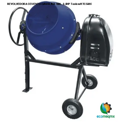 REVOLVEDORA CEMENTO GASOLINA 160L 2.5HP Toolcraft TC5495