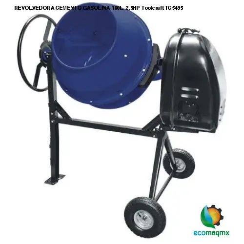 REVOLVEDORA CEMENTO GASOLINA 160L 2.5HP Toolcraft TC5495