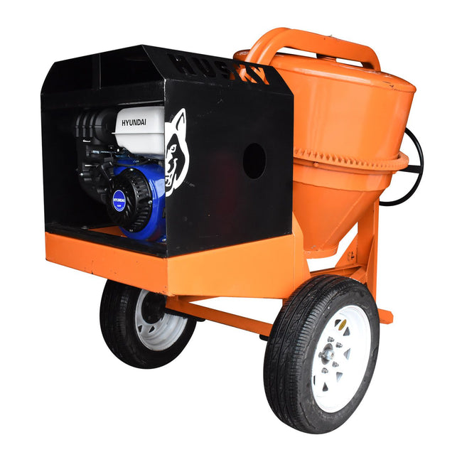 Revolvedora De Concreto A Gasolina Husky 1 Saco Con motor Hyundai 13 Hp – Hkrb1-hy13