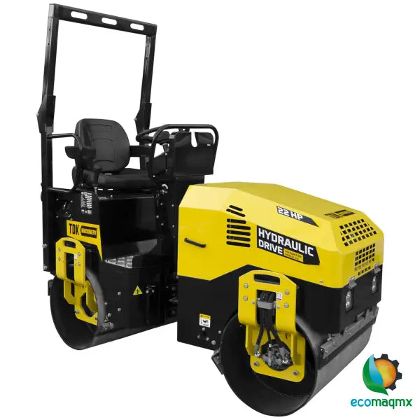 Rodillo Vibratorio Motor A Gasolina 22 Hp Hombre A Bordo Direcion Hidraulica TDK- TDKR1200