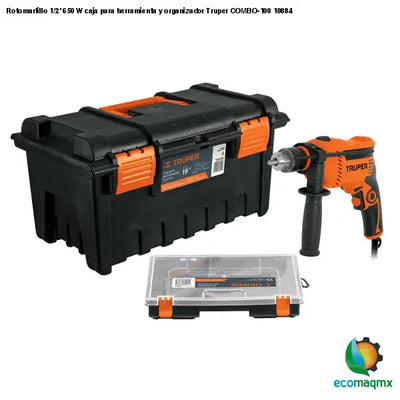 Rotomartillo 1/2’ 650 W caja para herramienta y organizador