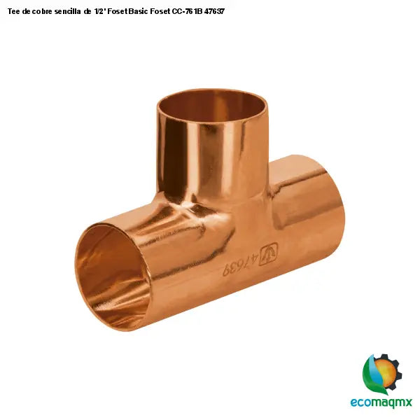 Tee de cobre sencilla de 1/2’ Foset Basic Foset CC-761B