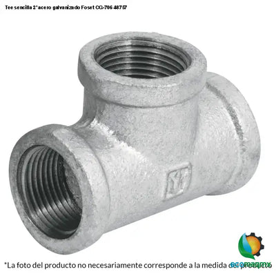 Tee sencilla 2’ acero galvanizado Foset CG-706 48757