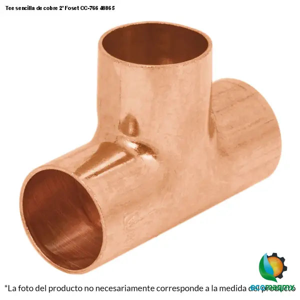 Tee sencilla de cobre 2’ Foset CC-766 48865