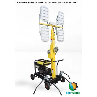 TORRE DE ILUMINACION MOVIL LED DEL 3 KW 4.50M TL3K45L