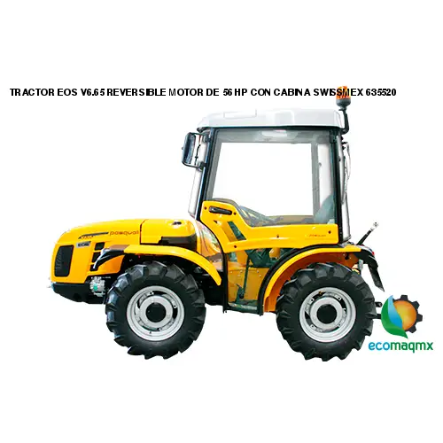 TRACTOR EOS V6.65 REVERSIBLE MOTOR DE 56 HP CON CABINA