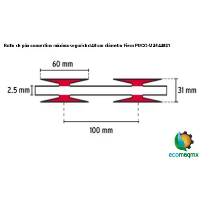 Rollo de púa concertina máxima seguridad 45 cm diámetro