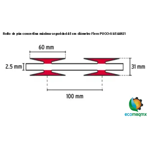 Rollo de púa concertina máxima seguridad 45 cm diámetro