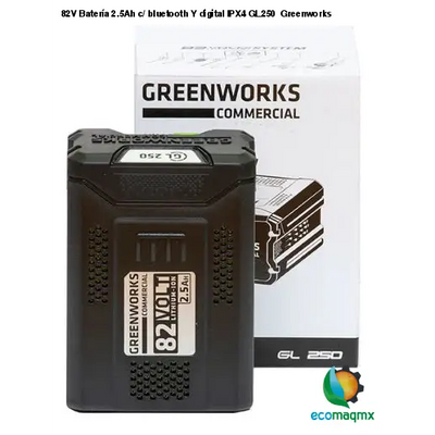 82V Batería 2.5Ah c/ bluetooth Y digital IPX4 GL250  Greenworks