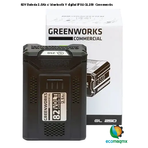 82V Batería 2.5Ah c/ bluetooth Y digital IPX4 GL250  Greenworks