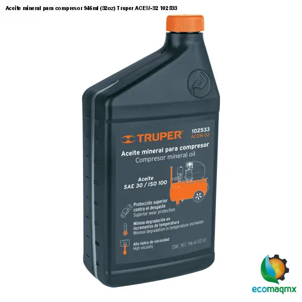 Aceite mineral para compresor 946ml (32oz) Truper ACEM-32