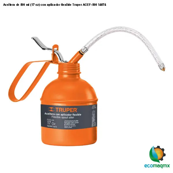 Aceitera de 500 ml (17 oz) con aplicador flexible Truper