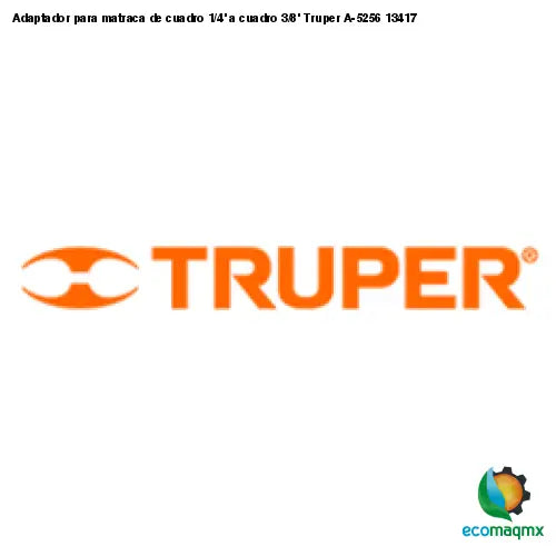 Adaptador para matraca de cuadro 1/4’ a cuadro 3/8’ Truper