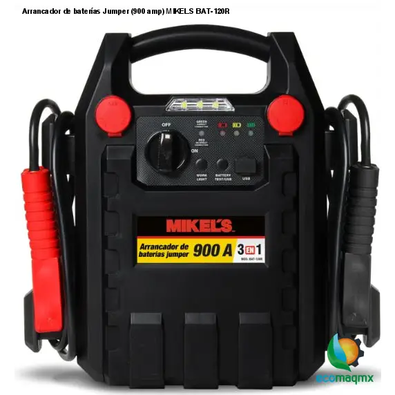 Arrancador de baterías Jumper (900 amp) MIKELS BAT-120R