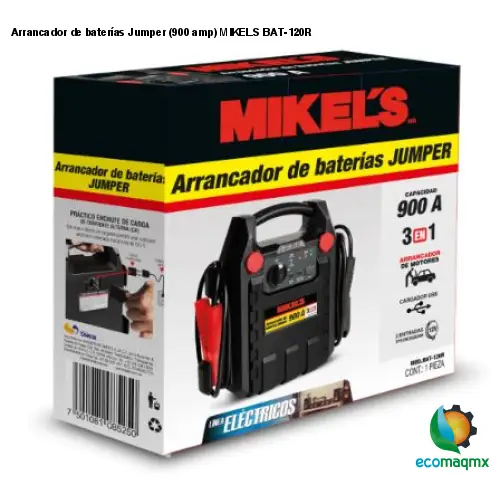 Arrancador de baterías Jumper (900 amp) MIKELS BAT-120R