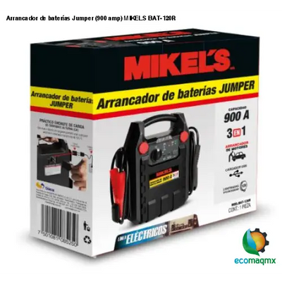 Arrancador de baterías Jumper (900 amp) MIKELS BAT-120R