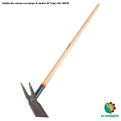 Azadón dos cuernos con mango de madera 54’ Truper A2C 100752