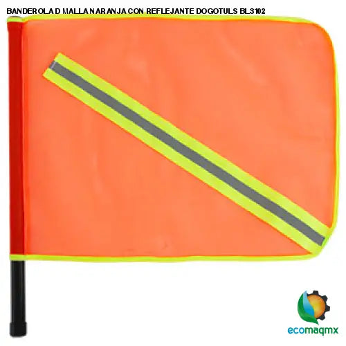 BANDEROLA D MALLA NARANJA CON REFLEJANTE DOGOTULS BL3102