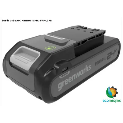 Batería USB tipo C Greenworks de 24 V y 4,0 Ah