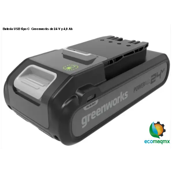 Batería USB tipo C Greenworks de 24 V y 4,0 Ah