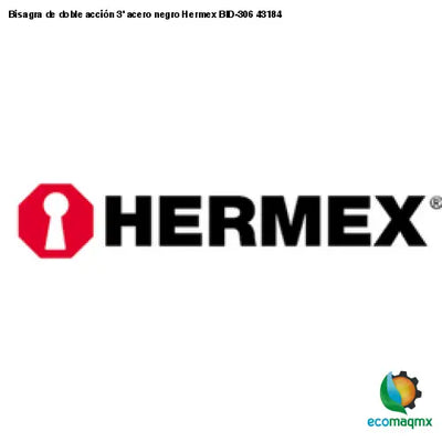 Bisagra de doble acción 3’ acero negro Hermex BID-306 43184