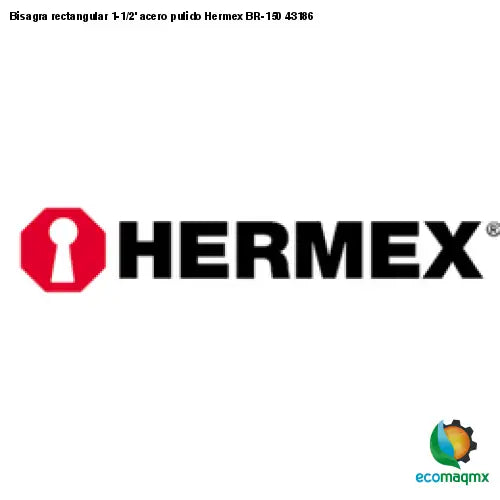 Bisagra rectangular 1-1/2’ acero pulido Hermex BR-150 43186