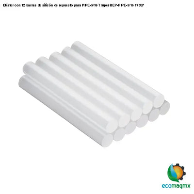 Blíster con 12 barras de silicón de repuesto para PIPE-5/16