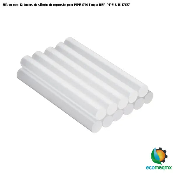 Blíster con 12 barras de silicón de repuesto para PIPE-5/16