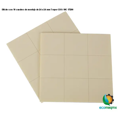 Blíster con 18 cuadros de montaje de 24 x 24 mm Truper