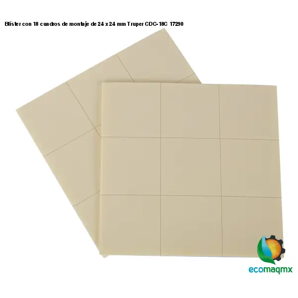 Blíster con 18 cuadros de montaje de 24 x 24 mm Truper