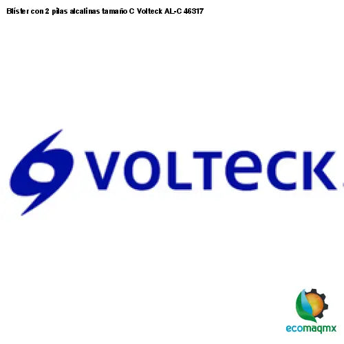 Blíster con 2 pilas alcalinas tamaño C Volteck AL-C 46317