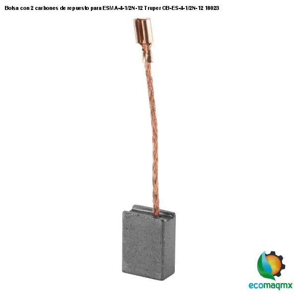 Bolsa con 2 carbones de repuesto para ESMA-4-1/2N-12 Truper