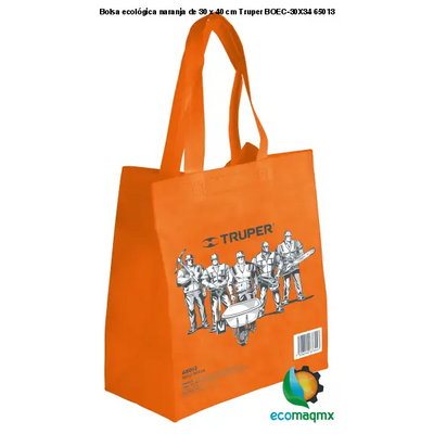 Bolsa ecológica naranja de 30 x 40 cm Truper BOEC-30X34