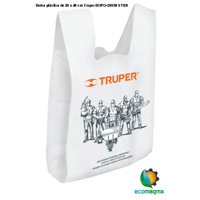 Bolsa plástica de 20 x 40 cm Truper BOPO-20X38 61128