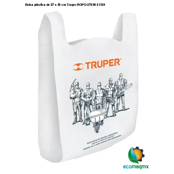 Bolsa plástica de 27 x 50 cm Truper BOPO-27X50 61129