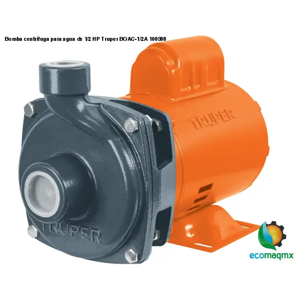 Bomba centrífuga para agua de 1/2 HP Truper BOAC-1/2A 100388