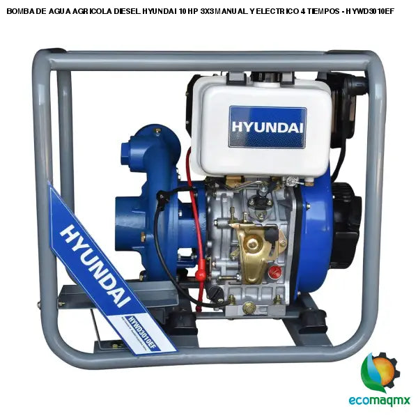 BOMBA DE AGUA AGRICOLA DIESEL HYUNDAI 10 HP 3X3 MANUAL Y