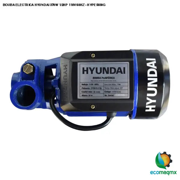 BOMBA ELECTRICA HYUNDAI 370W 1/2HP 110V/60HZ - HYPE5030G