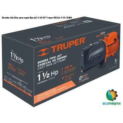 Bomba eléctrica para agua tipo jet 1-1/2 HP Truper