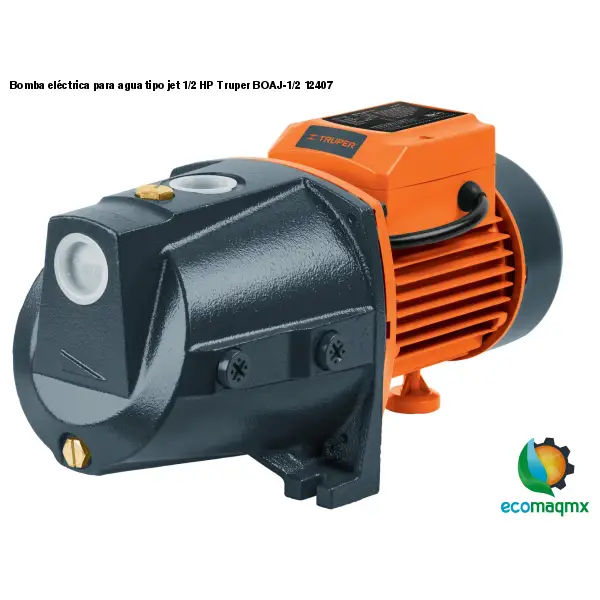Bomba eléctrica para agua tipo jet 1/2 HP Truper BOAJ-1/2