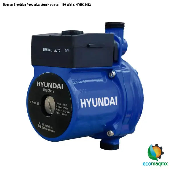Bomba Electrica Presurizadora Hyundai 150 Watts HYBC3412