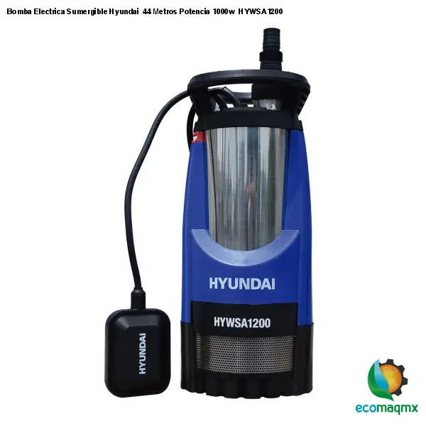 Bomba Electrica Sumergible Hyundai 44 Metros Potencia 1000w