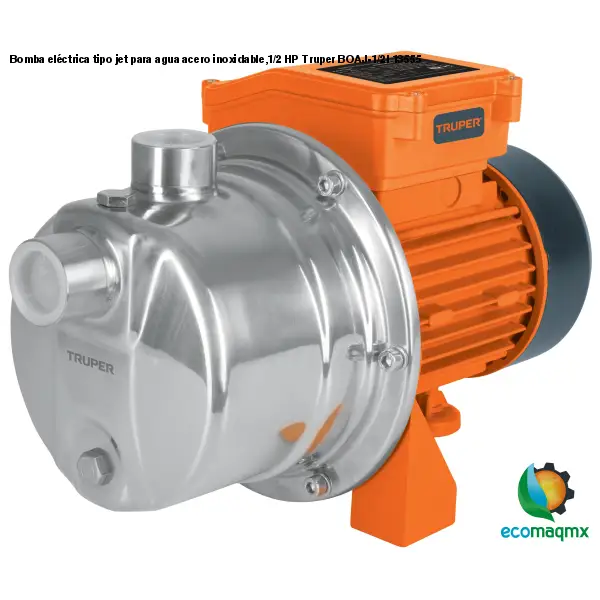 Bomba eléctrica tipo jet para agua acero inoxidable,1/2 HP