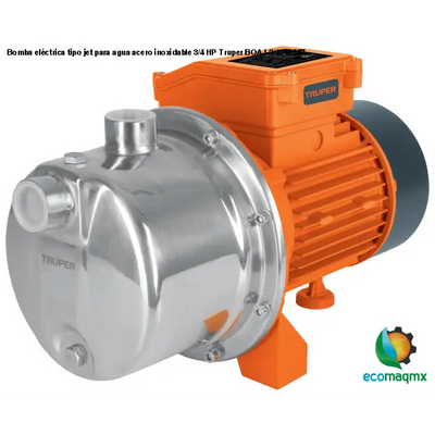 Bomba eléctrica tipo jet para agua acero inoxidable 3/4 HP