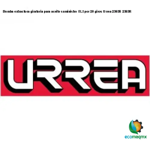 Bomba extractora giratoria para aceite suministro 5 Lt por